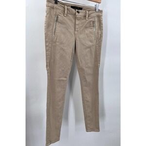 Joe's Womens Khaki Pants Size 28 Tan Skinny Leg Zipper Pockets Cotton Blend